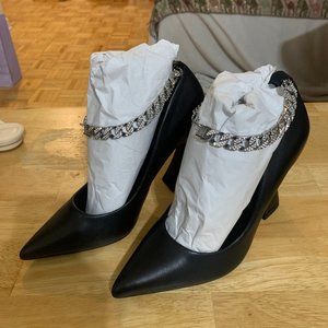 Steve Madden Black Leather Heels